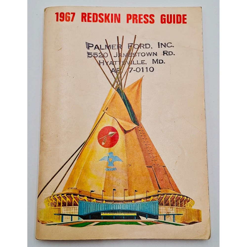 1967 Washington Redskins Press Media Guide RFK Stadium Ford Advertising NFL